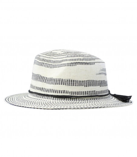 Fedora Irregular Stripe optic black ivory Seeberger